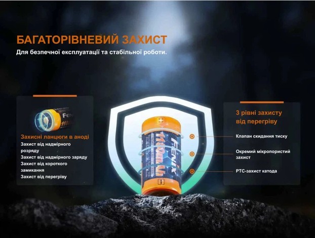 Акумулятор 16340 Fenix (1150 mAh) (ARB-L16-1150P) Фото 3
